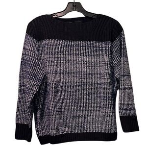 Marc by Marc Jacobs Julie Sweater Skipper Blue Multi Wool Cashmere Size L